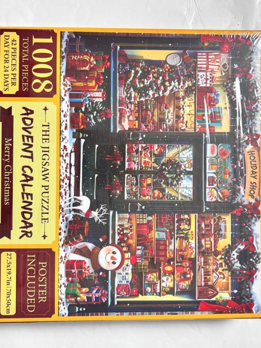 Advent Calendar Christmas Jigsaw Puzzle for Kids and Adults,1008 Pieces Puzzles